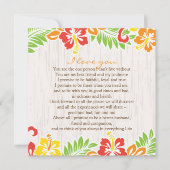 ハワイアン ヒビスカス フラワーズ ホリゾンタル 招待状 (正面)