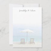 ハワイアン ビーチ チェアー 海辺 オーダーメイド フラット ノートカード 2枚組 (裏面)