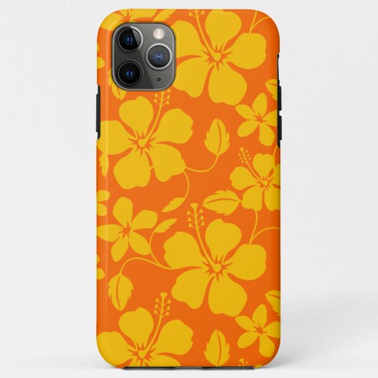 ハワイアン フラダンス (ハイビスカス) オレンジ ミックス Case-Mate iPhoneケース (裏面)