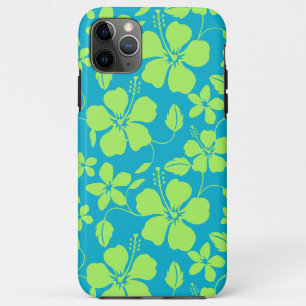ハワイアン フラダンス (ハイビスカス) ティールライム iPhone 11 PRO MAXケース