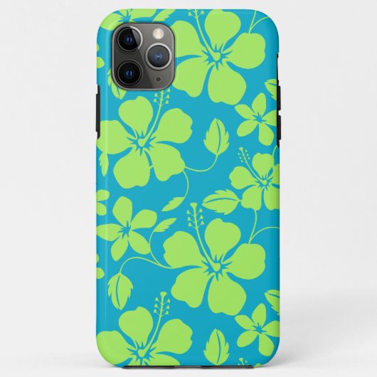 ハワイアン フラダンス (ハイビスカス) ティールライム Case-Mate iPhoneケース (裏面)
