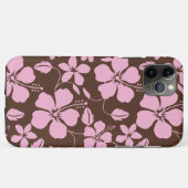 ハワイアン フラダンス (ハイビスカス) ブラウン/ピンク Case-Mate iPhoneケース (裏面(横))