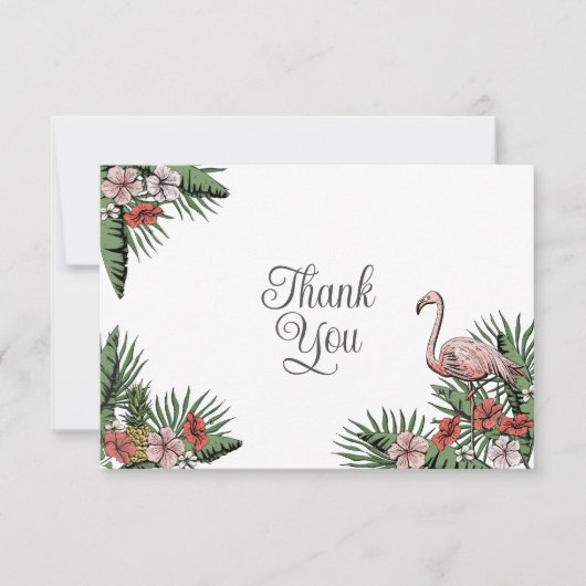 ハワイアン フラミンゴ & ハイビスカス 感謝 (正面)