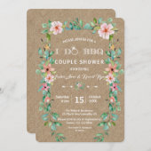 ハワイアン フラワー リング ウェディング BBQ 招待状 (正面/裏面)