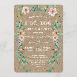 ハワイアン フラワー リング ウェディング BBQ 招待状