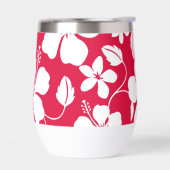 ハワイアン(フラ)ハイビスカス模様（赤） (左面)