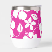 ハワイアン(フラ)ホットピンクのハイビスカスパターン (左面)