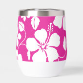 ハワイアン(フラ)ホットピンクのハイビスカスパターン (背面)