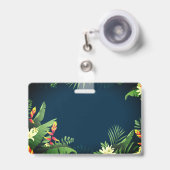 ハワイアン プリント バッジ (正面（伸縮クリップ）)