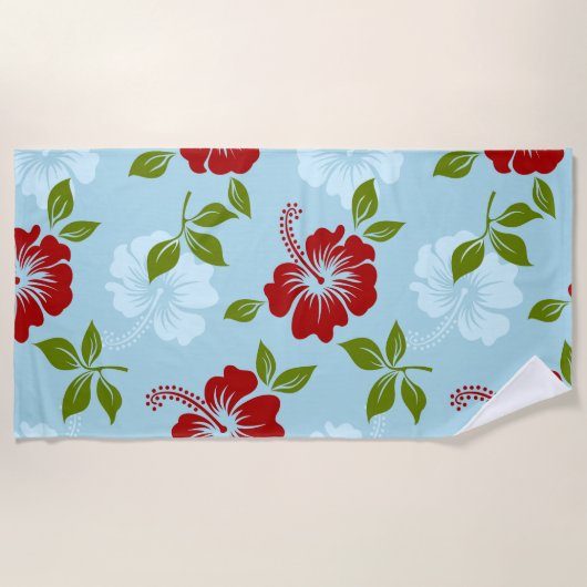 ハワイアン・プリント ビーチタオル (正面)
