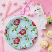 ハワイアン・プリント ペーパープレート (パーティー)