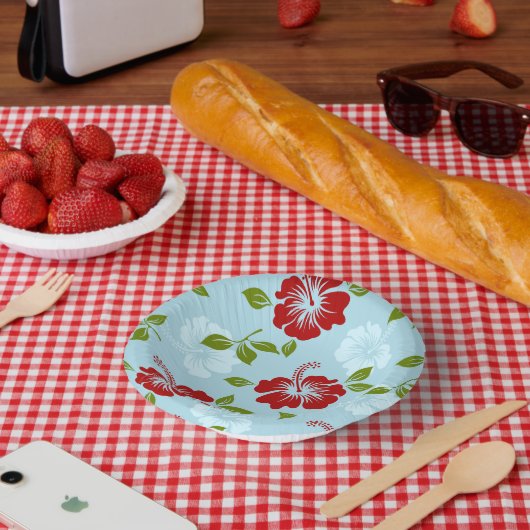 ハワイアン・プリント ペーパーボウル (ピクニック)