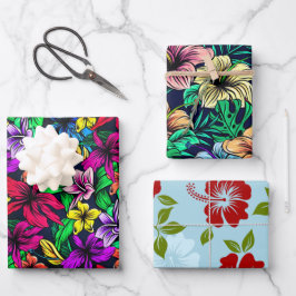 ハワイアン・プリント ラッピングペーパーシート