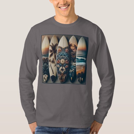 ハワイアン ペイント サーフボード Tシャツ (正面)