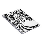 ハワイアン – ポリネシアの黒白の部族 ノートブック (右側)