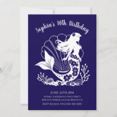 ハワイアン・マーメイドの誕生日パーティー 招待状 (正面)