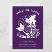 ハワイアン・マーメイドの誕生日パーティー 招待状 (正面)