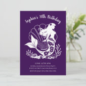 ハワイアン・マーメイドの誕生日パーティー 招待状 (スタンド正面)