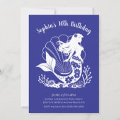 ハワイアン・マーメイドの誕生日パーティー 招待状 (正面)