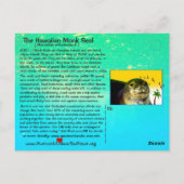 ハワイアン モンクアザラシは絶滅の危機に瀕している = ポストカード (裏面)