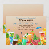 ハワイアン ルアウ ご招待 招待状 (正面/裏面)