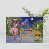 ハワイアン・ルアウ・パーティーへフラダンスでお越しください 招待状 (スタンド正面)