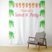 ハワイアン ルアウ パーティー トロピカル フォトブース 背景 タペストリー (インサイチュ)