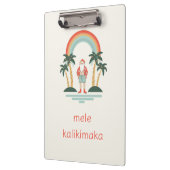 ハワイアン/レインボー/パームスサンタ クリップボード (左)
