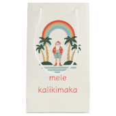 ハワイアン/レインボー/パームスサンタ スモールペーパーバッグ (正面)