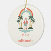 ハワイアン/レインボー/パームスサンタ セラミックオーナメント (左)