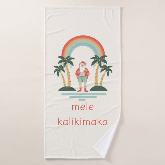 ハワイアン/レインボー/パームスサンタ バスタオル (バスタオル)