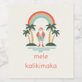 ハワイアン/レインボー/パームスサンタ ワインラベル (シングルラベル)