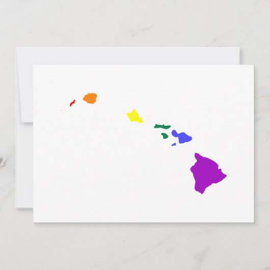 ハワイアン レインボー 招待状 (正面)