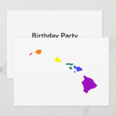 ハワイアン レインボー 招待状 (正面/裏面)