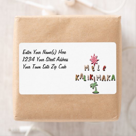 ハワイアンGingerbread CookiesとCandy 2.0 ラベル (インサイチュ)