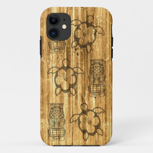 ハワイアンHonuおよびTikiのマスク Case-Mate iPhoneケース (裏面)
