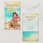 ハワイアンHottieはカスタム化のための私を連絡します 名刺 (正面/裏面)