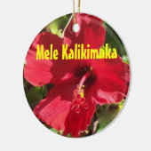 ハワイアンMele Kalikimaka セラミックオーナメント (左)