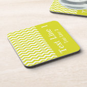 ハワイアンPineapple Wave Chevronカスタマイズ可能 コースター (左側)