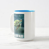 ハワイウミガメ芸術的 ツートーンマグカップ (正面左)