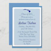 ハワイカスタムの青い島々の卒業招待状 招待状 (正面/裏面)