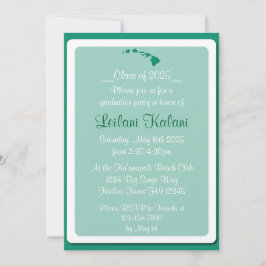 ハワイカスタムグリーンアイランド卒業の招待状 招待状