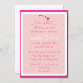 ハワイカスタムピンク諸島の卒業式の招待状 招待状 (正面/裏面)