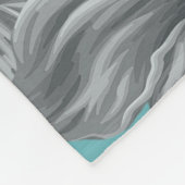 ハワイカナカートルハイビスカスプルメリアトロピカル フリースブランケット (角)