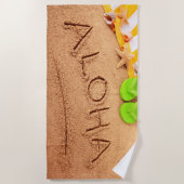 ハワイカラフルアロハサマービーチタオル ビーチタオル (正面)