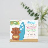 ハワイカラフルティキルアウ（ハワイ式宴会）ビーチ誕生会 招待状 (スタンド正面)