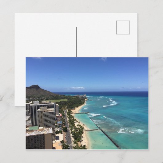 ハワイキキのハワイイ ポストカード (正面/裏面)