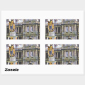 ハワイキングカメハメハモダン 長方形シール (シート)