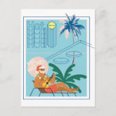 ハワイクリスマスサンタトラベルトロピカルビーチ シーズンポストカード (正面)