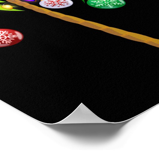 ハワイクリスマスパームツリートロピカルクリスマスココナッツL ポスター (角)